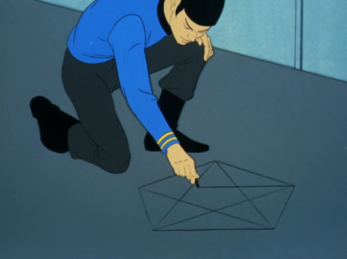 spirk-feels:spirk-feels:alright then spock just casually drawing a pentagram on the enterprise floor