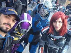 ruby-rust:  Having fun at the con with friends. Keelah se'lai! 