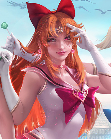 sakimichan:  fighting evil by day light PowerPuff girls and Sailormoon .Bubbles, Blossom Buttercup Crossover piece :3 i gave it ore polish was fun to work on ^^  PSD+high res,steps,vidprocess etc>https://www.patreon.com/posts/powerpuff-term-7519229