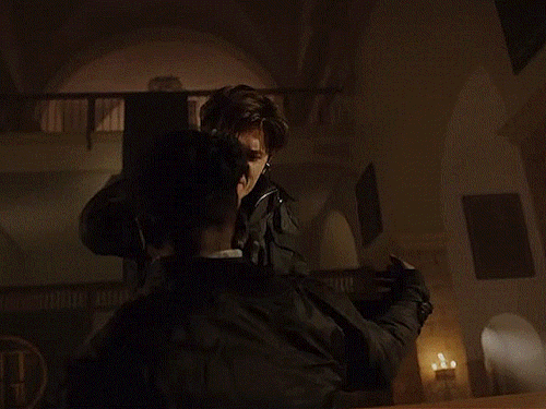 Dimitri Pretending To Be A Fake Strigoi With Fake Blood Running Out Of His Mouth OH HELLO! *excuse Me