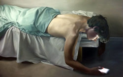 Narcissus  -    Magnus Gustavsson Swedish,b.1975  -Oil on canvas, 127 x 81 cm, 