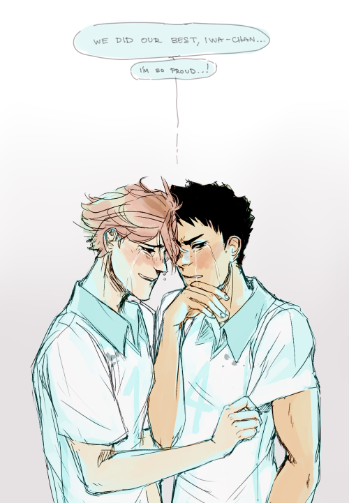 commandereyebrows: dont imagine iwazumi and oikawa losing their last match at aobajōsai. just dont d