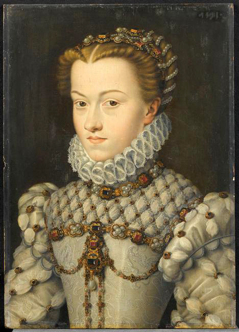 Early 1570s portraits by Francois Clouet;Madeleine le Clerc du Tremblay, 1570Two versions of Elisabe