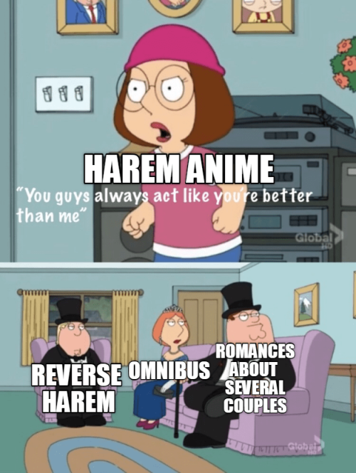 Harem anime is generic, highly formulaic trash, you can’t change my mind. Stop making it and m