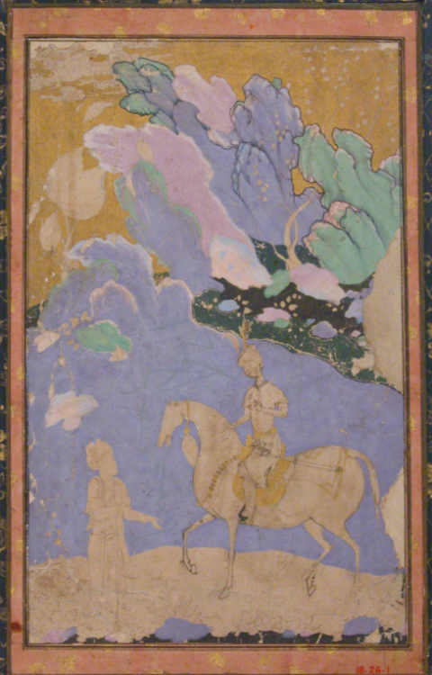 cherryslush:unfinished iranian manuscript illustration depicting the meeting of a prince and a poettabriz, mid-16th century 