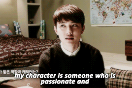 junyeol:  d.o talking about his character in ‘exo next door’ 