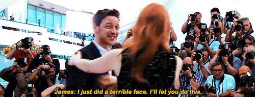 michaelfassbender:   Jessica Chastain and James McAvoy at “The Disappearance of Eleanor Rigby&