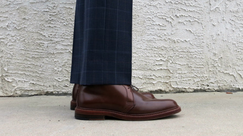 It’s a while since I’ve menswear…windowpane and shell cordovan today.