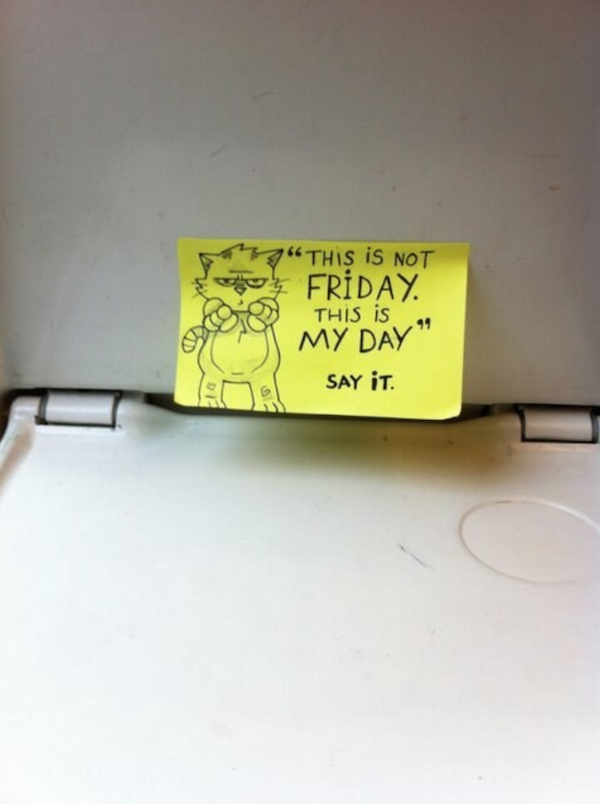 jack-the-lion:  catsbeaversandducks:  Post-it Notes Left on the Train Writer and