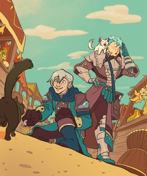 Traveling around Fódlan, having adventures and collecting cats? The Ashe/Caspar ending is the ideal.