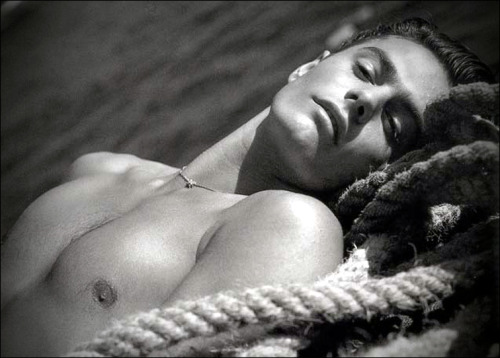 Louis Jourdan in a still by Raymond Voinquel from the unproduced film Le Corsaire, 1939