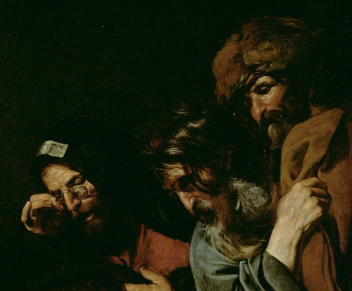 Valentin de Boulogne, Christ and the Adulteress (1620s) One of my favorite accounts o