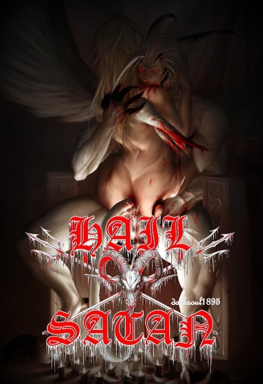 satansguard: darksoul1895: cum follow me to Satan ….      Masturbate in His name!
