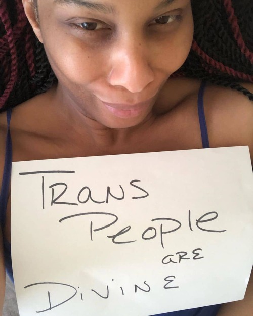 Posted @withregram • @ladydanefe #transphobiaisasin #transpeoplearedivine @theblacktransprayerbook A