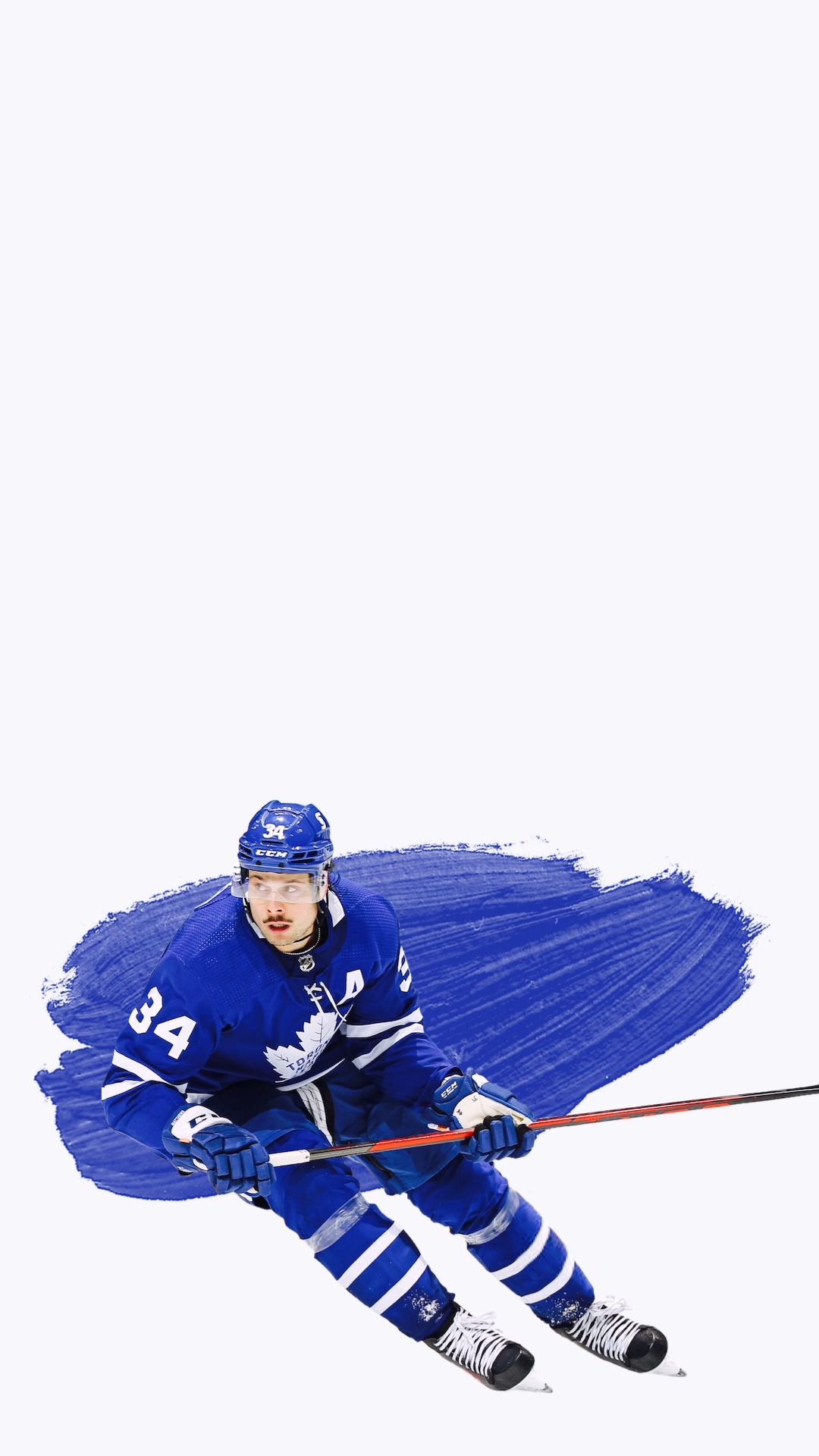 Download Auston Matthews Blue Light Wallpaper