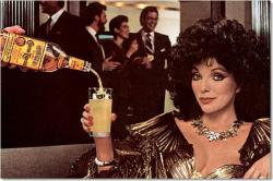 the-retro-hoe:  Joan Collins in an 80s liquor