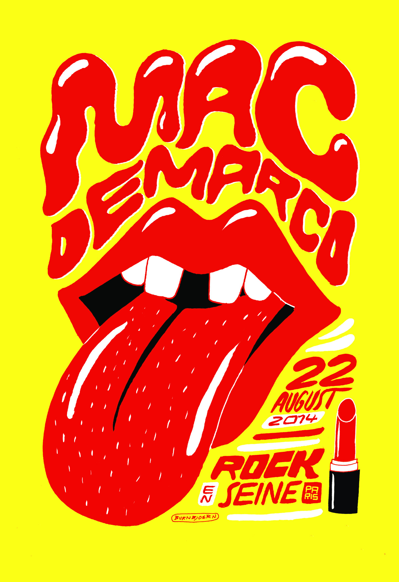 burnbjoern:  Rock en Seine invited me to do a Poster for the pepperono playboy Mac