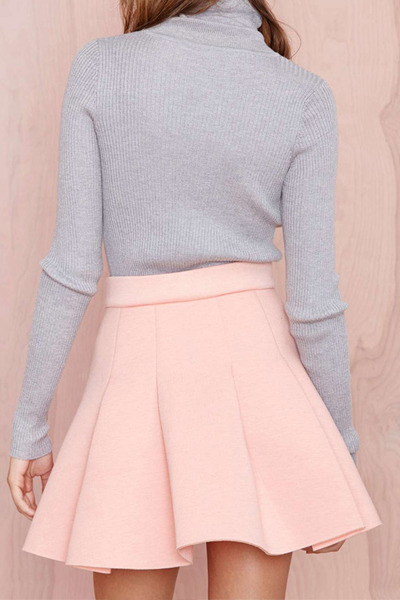 tbdressfashion:  TBdress pink high waist pleated cotton skirt TBdress Halloween Free Shipping Activi