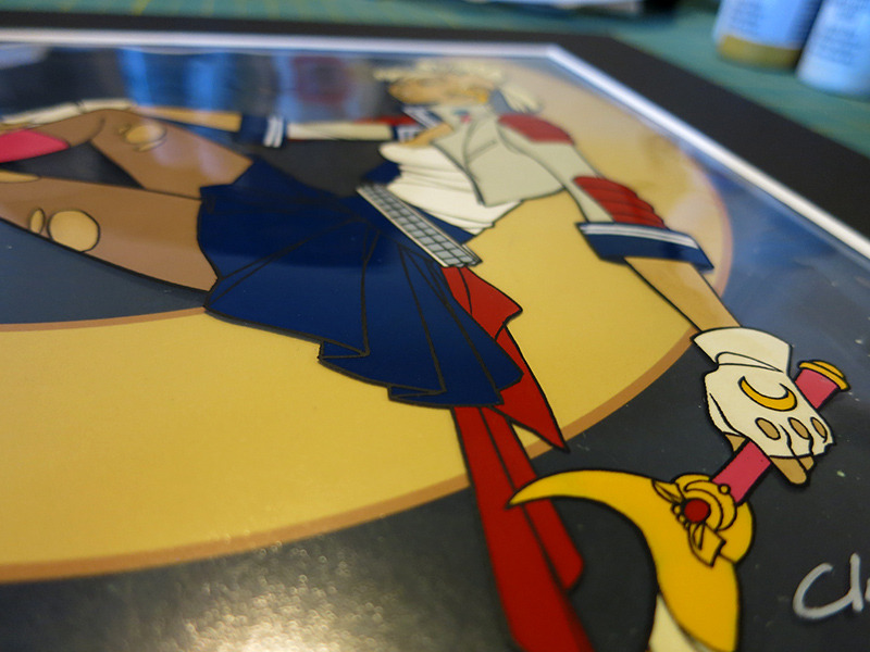 shoomlah:  My hand-painted, punk, Sailor Moon animation cel for the Saturday Morning show