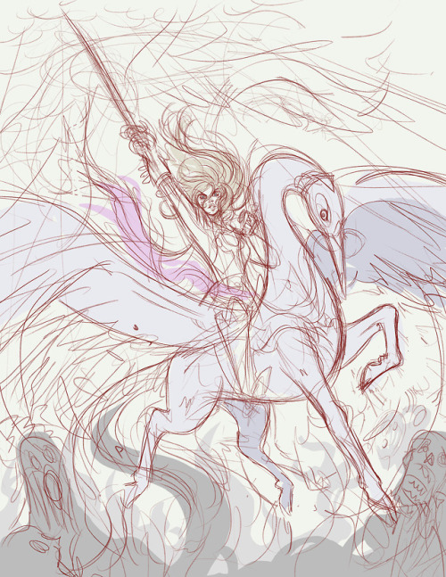 what!? time to make some MTG fanartstuff&hellip;I do not know why, but I wanted to draw Thalia vs th