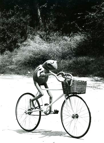 jimhenson-themuppetmaster: Kermit the Frog Bicycle Photos 