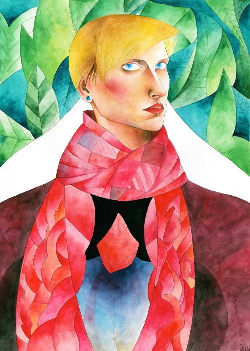 its-sk-vk: This is the portrait of a close friend, who has the world’s best cheekbones –
