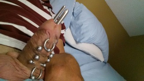 #Me #urethraplay #pierced #peeholefun #urethrastretching #sounding