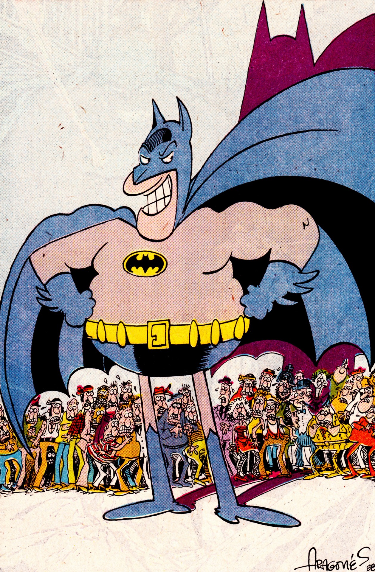 thecomicsvault:
“thecomicsvault:
“ Batman Pin-Up by Sergio Aragones
DETECTIVE COMICS #600 (May 1989)
”
Happy Belated 77th Birthday, Sergio Aragones!
”