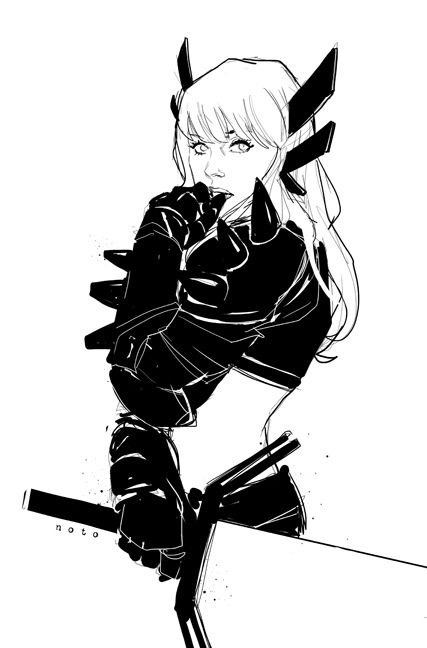 ungoliantschilde:  some black and white artwork by Phil Noto.