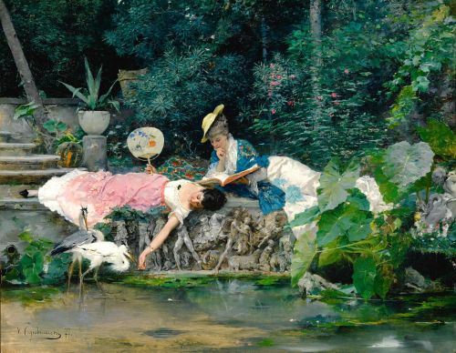 andrejvidovic:The Famous Heron (1877) by Vincente Capobianchi (Italian, 1836 - 1928), oil on panel, 