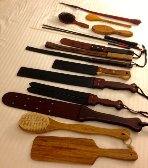 strictjane: Tools of the trade…all my Old Faithfuls (apart from rattan canes, which are not i