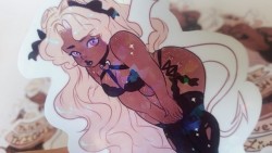 pinkincubi:Succubus Holographic stickers and Succubus prints &lt;3 &lt;3 &lt;3 &gt;&gt;&gt; pinkincubiartwork.etsy.com 