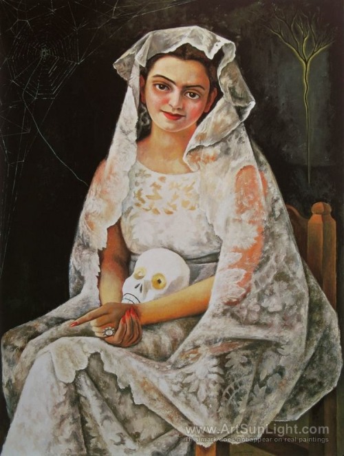 artist-rivera: The Lady in White, Diego RiveraMedium: oil,canvas