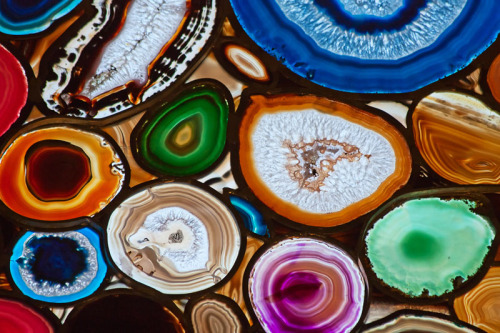 shutterstock:  Translucent Mosaic create with slices of Agate Stone. Photograph by Natali Glado 
