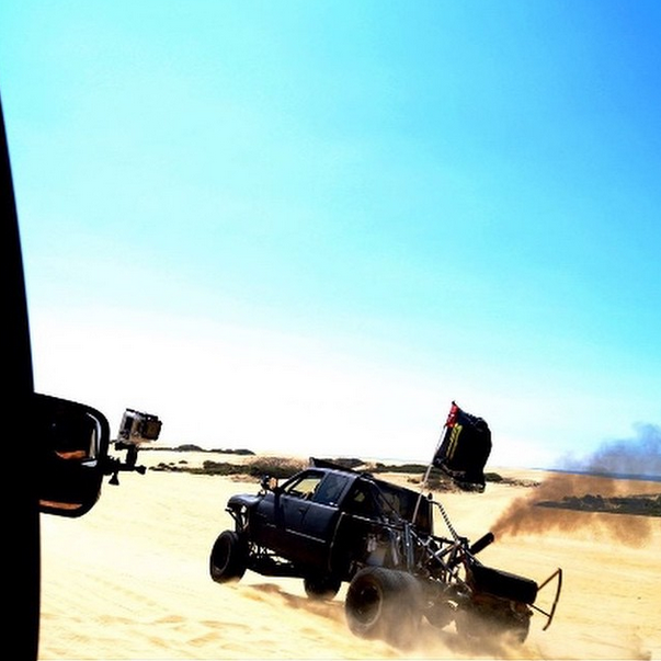 dieselnuts:  Just when you think you’ve seen it all. A cummins dually trophy truck