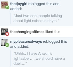 Isn’t This What The Cool Kids Talk About?  Yes!!! A Threeway Light Saber Battle