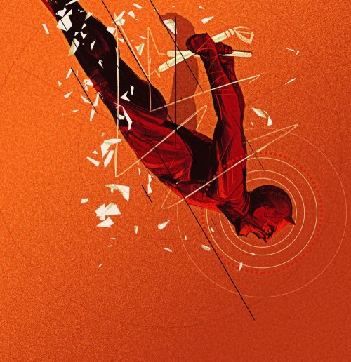 Daredevil, Elektra & Bullseye cards for Mondo and Restoration Games’ Unmatched: Marvel - H