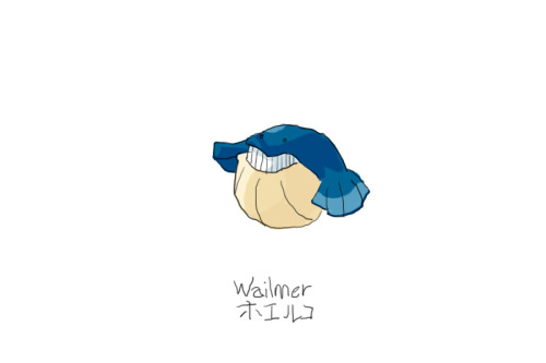 Drew Pokemon With My Left Hand, Wailmer, Photoshop