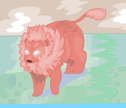 g&ndash;l-i-t-c&ndash;h:  An old[ish?] picture of Lion from when I thought I was cool for using MSPaint