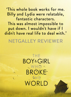 Amy Reed’s upcoming novel #TheBoyandGirlWhoBroketheWorld is on NetGalley NOW! Don’t miss out on the opportunity to nab an early read.
GO GO GO: http://netgal.ly/YeGQcJ