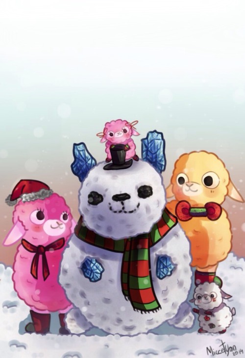 Alpacassos are making a snowalpaca. %) @