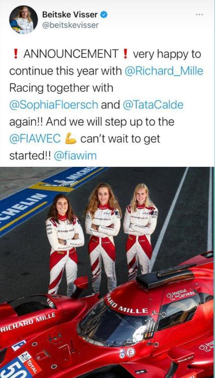 Another all-female team making the step up to WEC!!