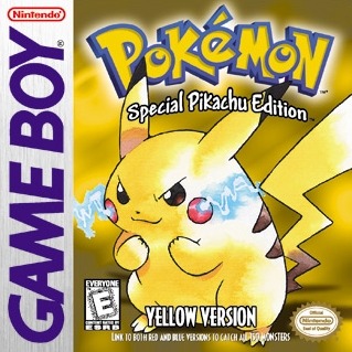 Pokemon Yellow Version’s Japanese box vs the Western box. Both boxes follow the format of thei