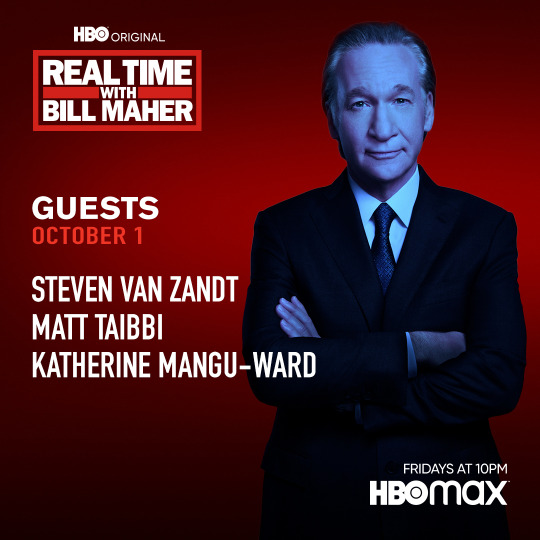 HBO Real Time Guests: Friday Oct. 1, 2021