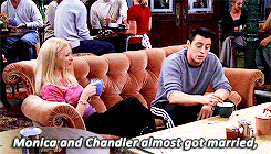 always-a-pleasure:  First, Monica and Chandler will get married and be filthy rich, by the way. But it won’t work out. Then, I’m gonna marry Chandler for the money and you’ll marry Rachel and have the beautiful kids. But then, we ditch those two