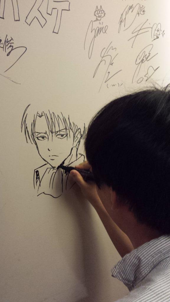 Two new sketches of Levi by Shingeki no Kyojin Chief Animation Director Asano Kyoji!For
