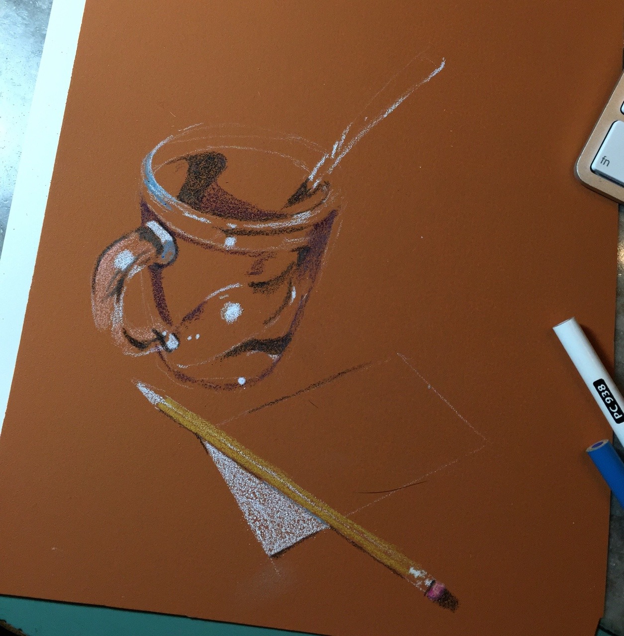 maggie-stiefvater:  This evening I snatched an hour before dinner to art a bit in