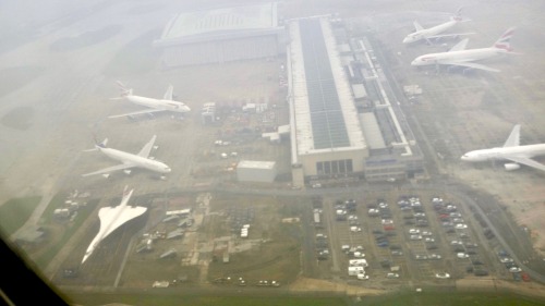 Relic As your plane climbs up and away from Heathrow, if the winds are right and you are sitting in 