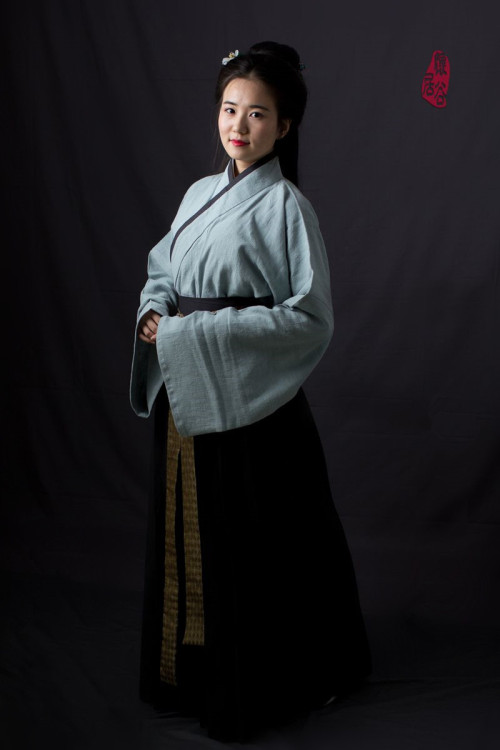 Chinese hanfu, quju, by 怀谷居