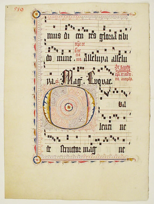 Manuscript Leaf with Initial O, from an Antiphonary, Metropolitan Museum of Art: Medieval ArtGift of